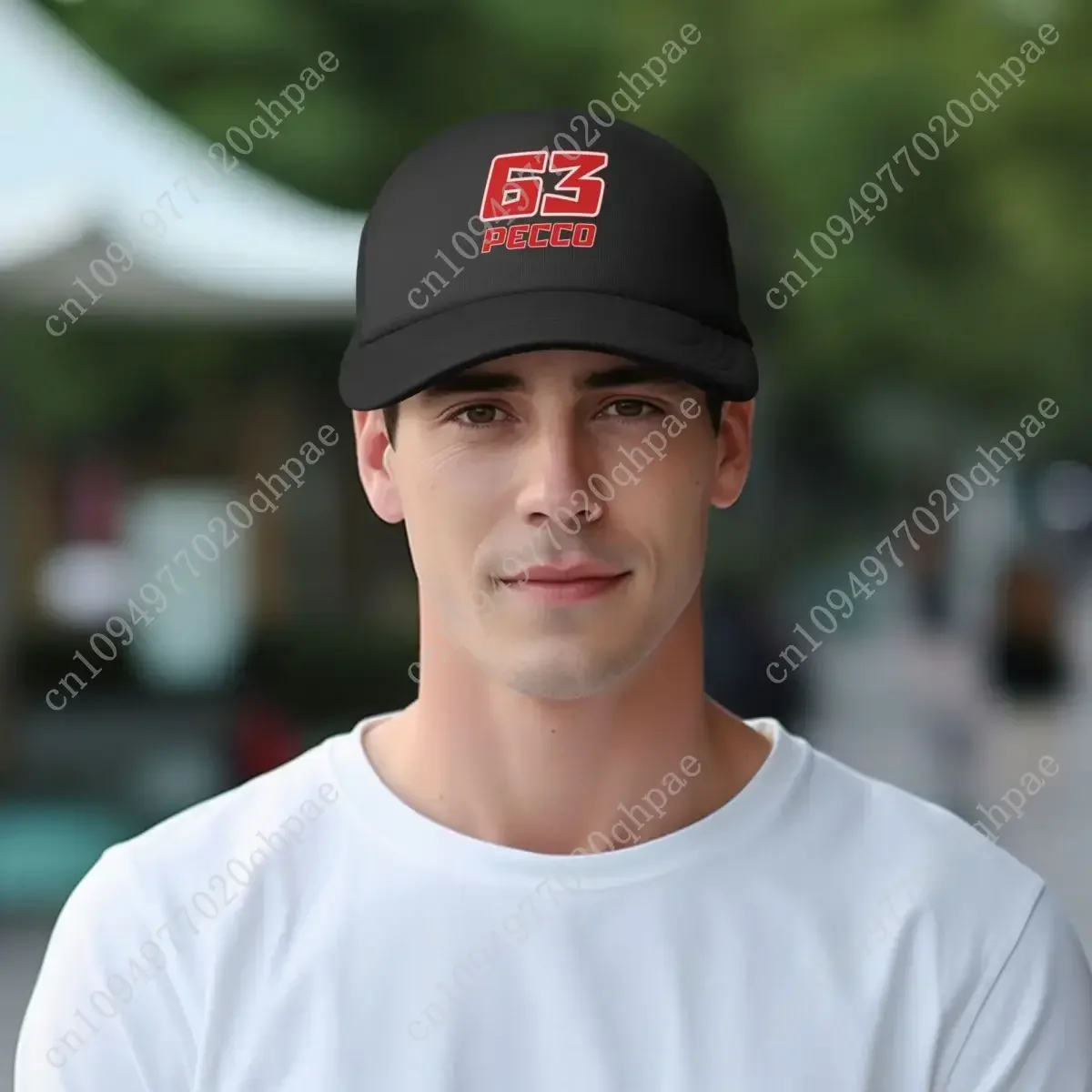 Фото Pecco Bagnaia 63, сетчатые бейсболки, модные бейсболки Snapback, дышащие повседневные бейсболки, уличные кепки для мужчин и женщин №5