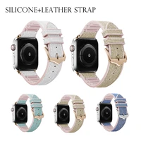strap for apple watch band 41mm 45mm 44mm 40mm 38mm 42mm 45 mm siliconeleather watchband bracelet iwatch series 3 5 6 se 7