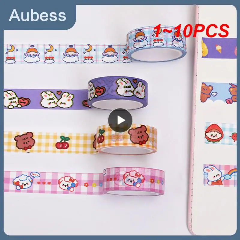 

1 ~ 10 шт. клей для бумаги в виде медведя, широкий диапазон применения, длина 5 метров, карманный материал, бумажная лента, компактная карманная лента, наклейка