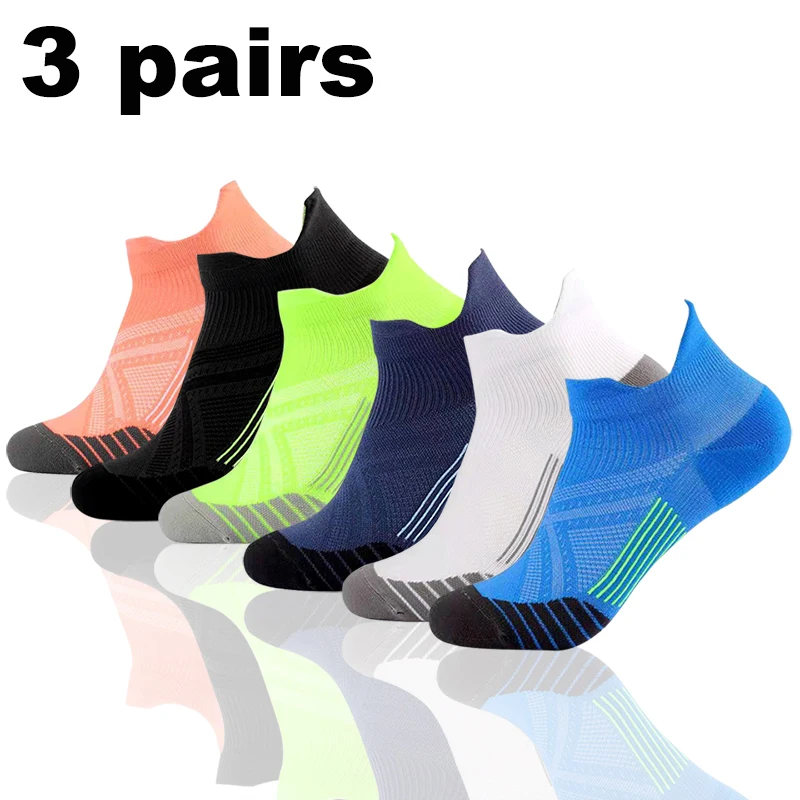 1/2/3 Pairs Men Women Socks Sports Compression Running Protector Ankle Protection High Elastic Pressure Boat Ankle Socks Short