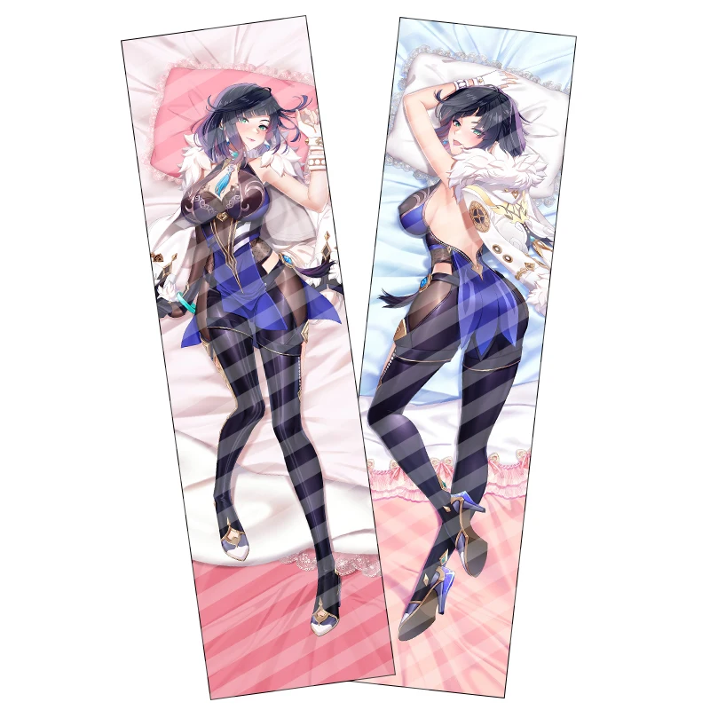 

Anime HD Otaku Pillow Game Genshin Impact New Character Yelan Cosplay Doujin Sexy Pillowcase 2Way Cover Halloween Men Adult Gift