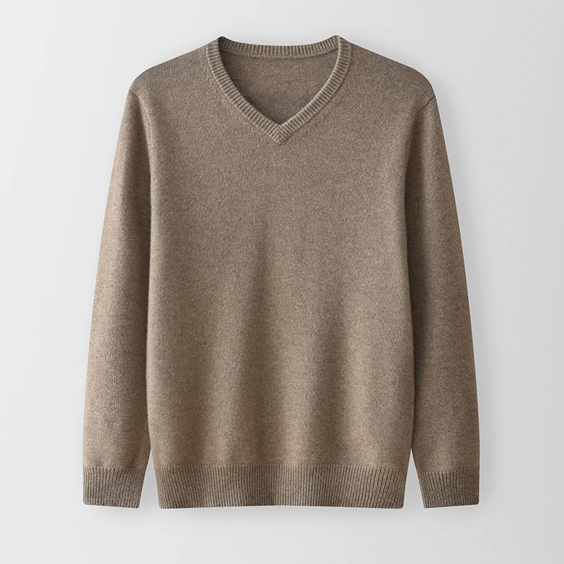 Кашемировый свитер LDZWSM пуловер с V-образным вырезом Мужской осенне-зимний