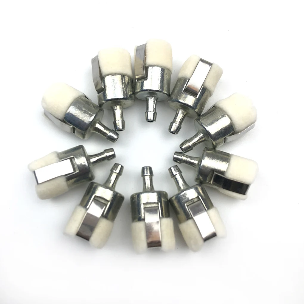 

10 Pieces Chainsaw Fuel Filter Tree Pruning Saw Metal Felt Oil Filters Branches Grooming Tool Replacement for Homelite