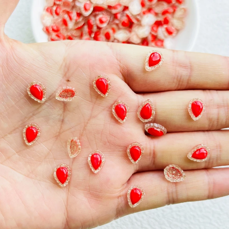 100 шт. новые кавайные Мультяшные эллиптические капли воды полимерные фигурки с