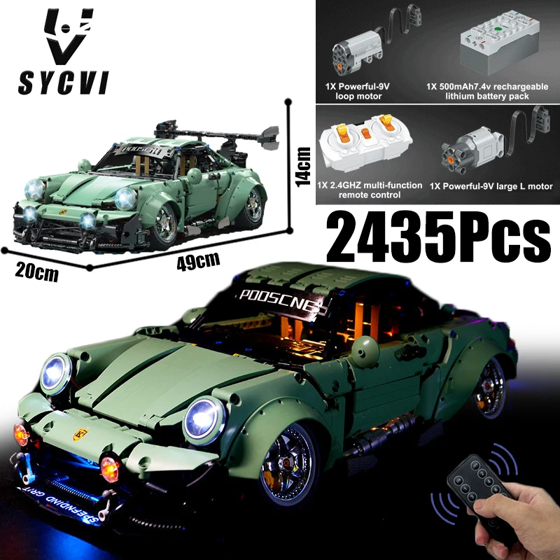 

K-box 10220 sports car with power system and lighting model building block set remote control toy build block