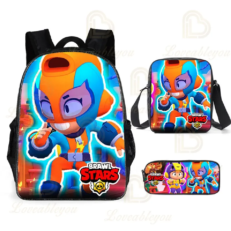 

Shooter 8-BIt and Star, 6 To 19 Years Kids Teen Bag Leon Backpack Cartoon Student Shooting Game 3D Student Boys Girls Pencil
