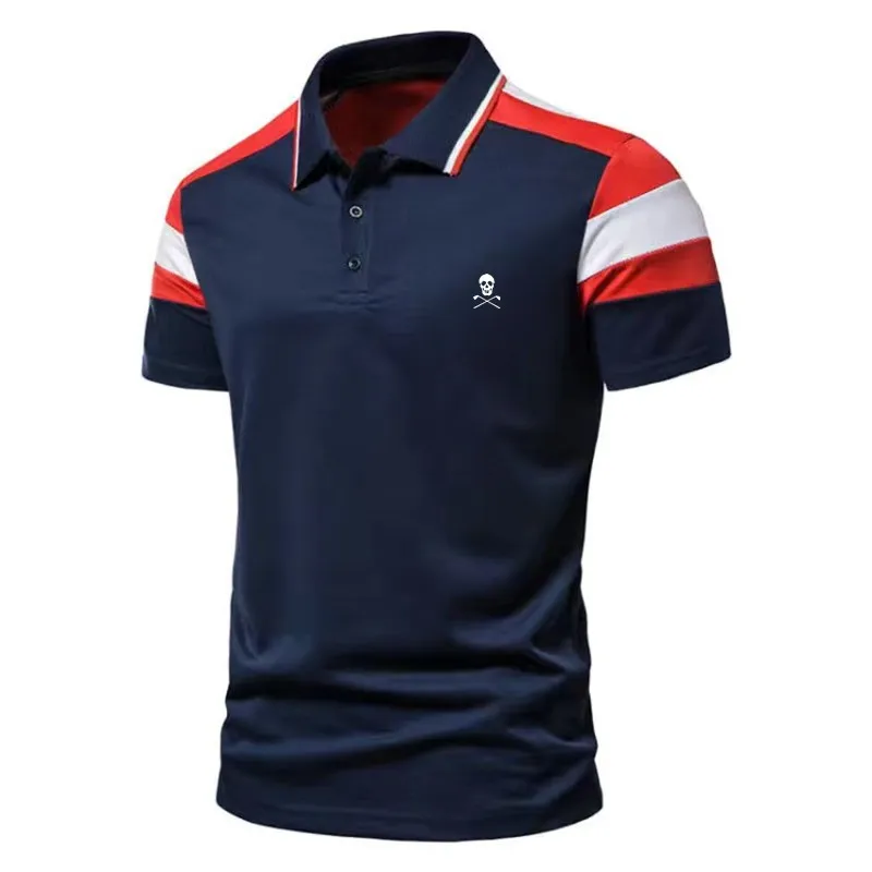 

Men's Golf T-shirt Summer Fashion Sports Casual Golf Wear Short Sleeve Shirt Polyester/spandex Man Lapel Polo-shirt 골프웨어 골프