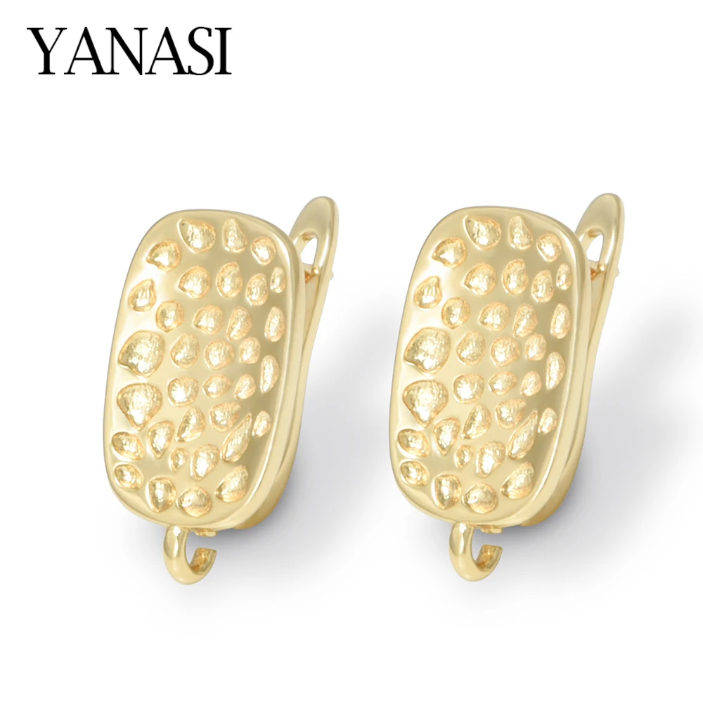 Новые покрытые 18-каратным золотом серьги большого размера крючки латунные