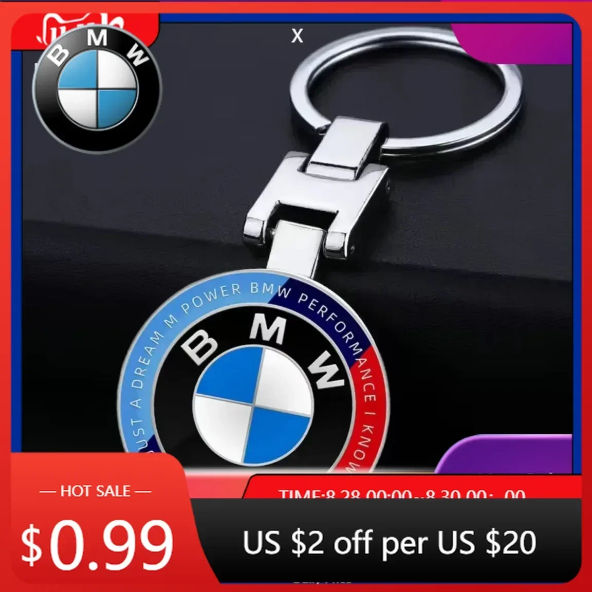 Фото Декоративные элементы интерьера для BMW 2024, новый логотип к 50-летию BMW, эмблема BMW, роскошный брелок для ключей для BMW X1, X2, X3, X4, X5, X6, 3, 5 серии, M2 №1