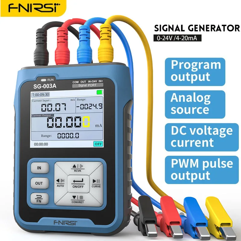 

FNIRSI SG-003A 0-10V Adjustable Current Voltage Simulator 4-20mA Signal Generator Sources transmitter with 2.4 Inch LCD Screen