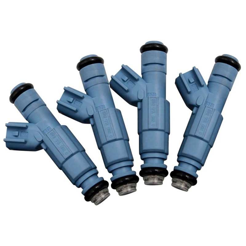 

4Pcs Fuel Injector 0280155849 XF1E-A5B Fit for Jeep Grand Cherokee Dodge Dakota Durango Ram 1500 4.7L V8 2001-2007