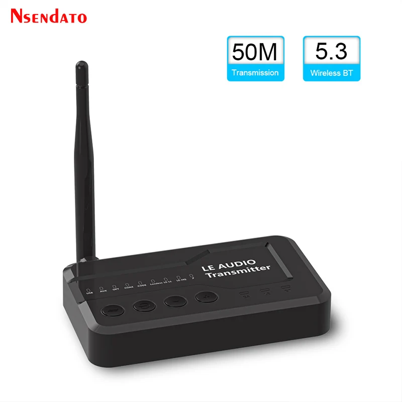 Фото Wireless Bluetooth-Compatible V5.3 LE Audio Music Transmitter Adapter With Aptx lossless Auracast LC3 for TV 3084 headphons Game №1