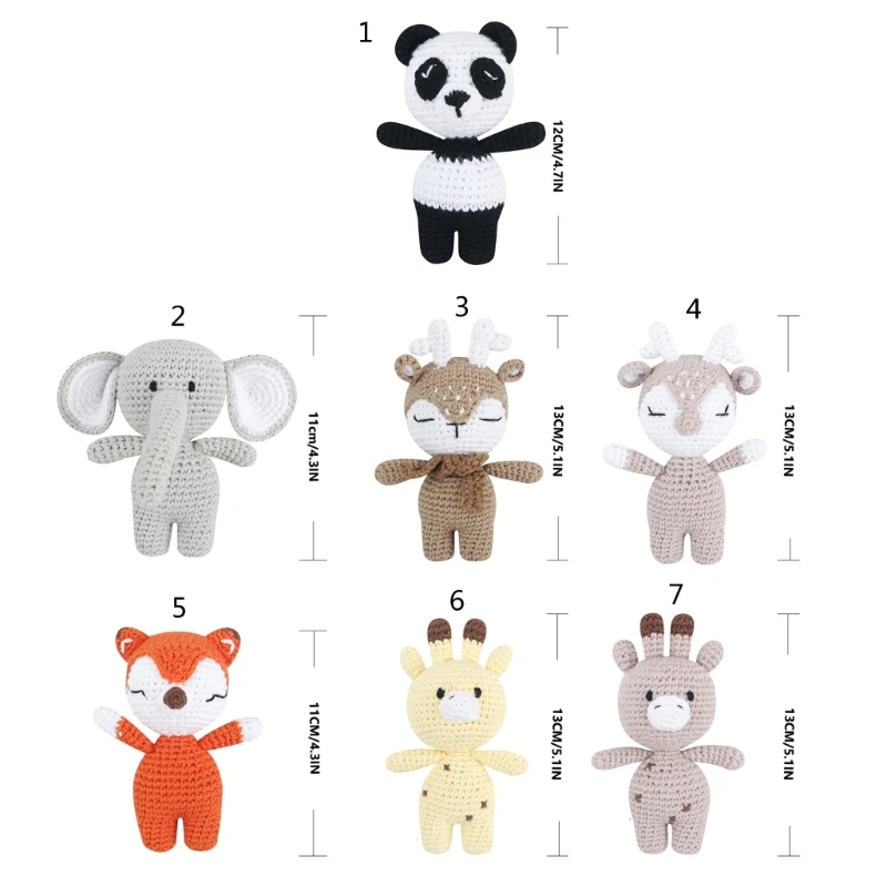 

Милая игрушка-животное с вязанным крючком, подарок ручной работы, кушетка, настольное украшение, мультяшный подарок для будущей мамы, игруш...