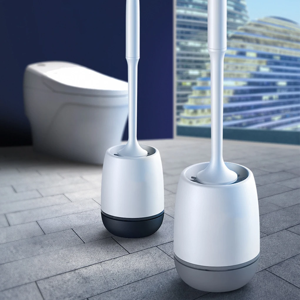 

Long Handle Silicone Bristles Toilet Brush TPR Toilet Cleaning Brush with Holder Bathroom Lavatory Corner Clean Tool WC Acessory