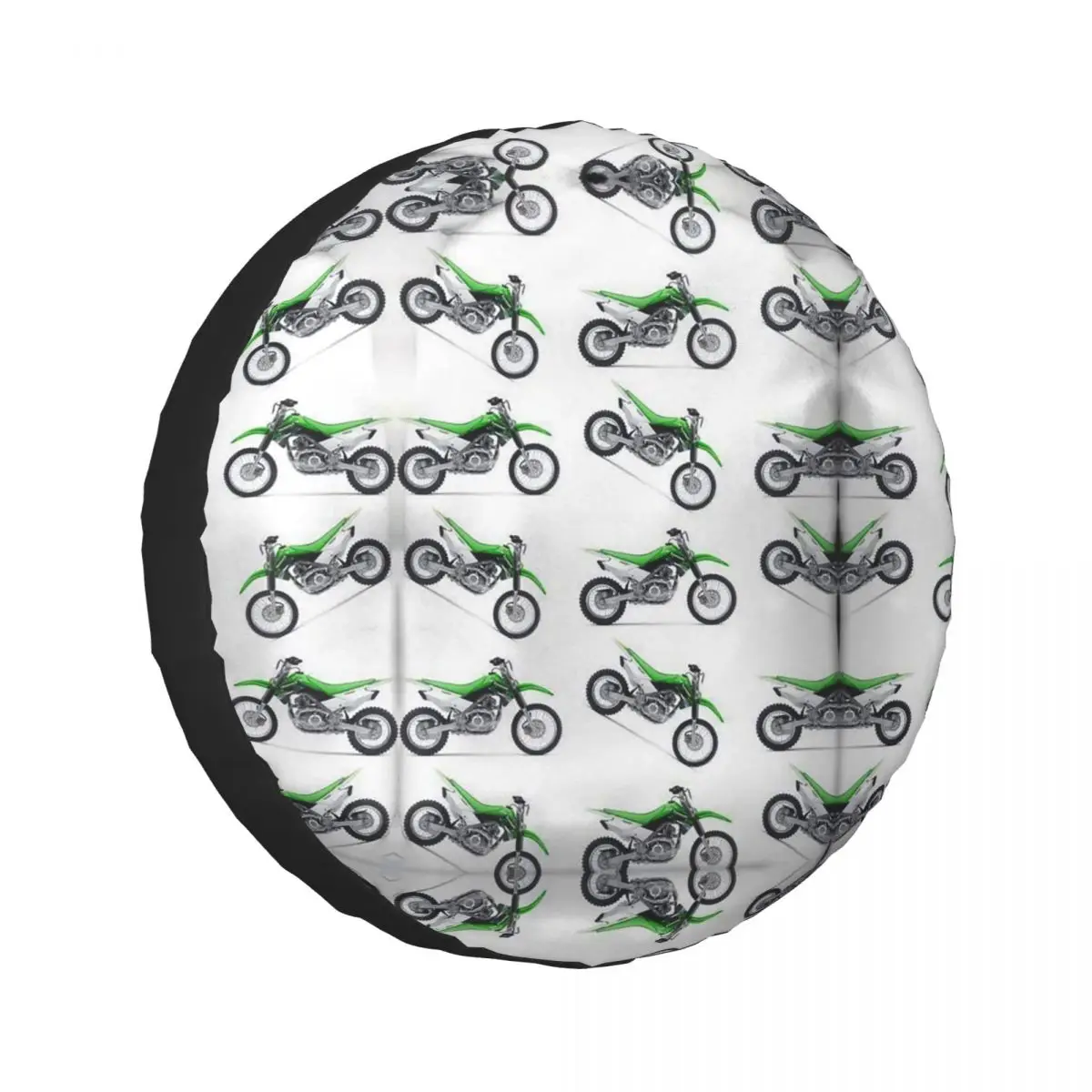 

Green Dirt Bike Spare Tire Cover Universal Waterproof Protection Wheel Cover Fit for Jeep Trailer RV SUV Camper Vehicle