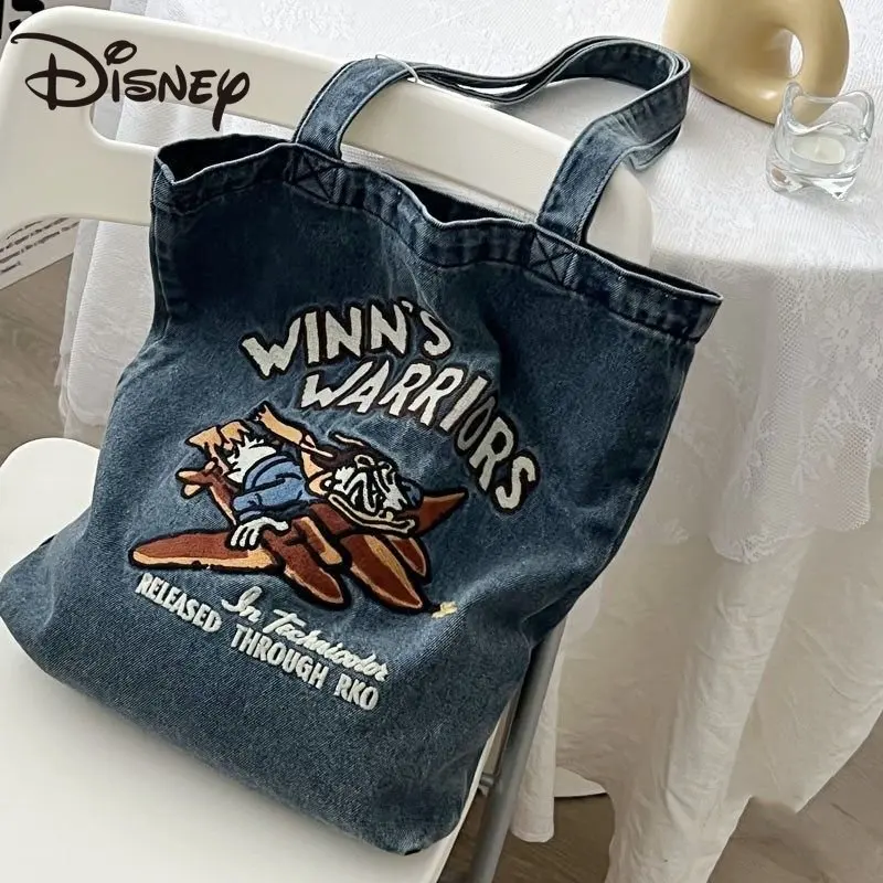 

Disney Donald Duck New Handbag Women's Handbag Cartoon Embroidery Large Capacity Multifunctional Shopping Bag
