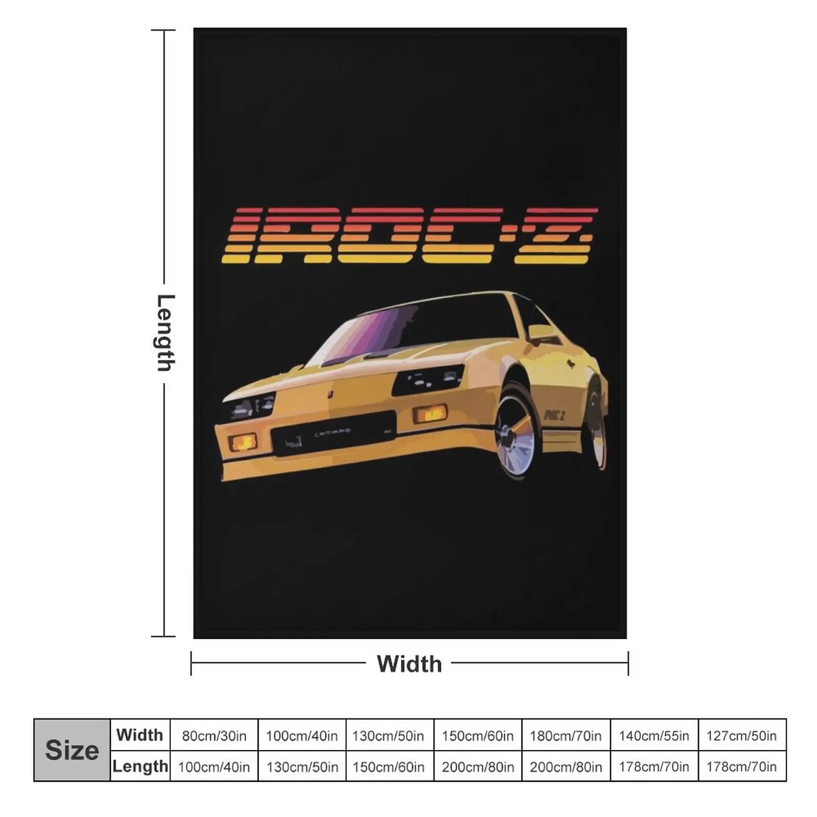 Camaro IROC-Z Z28 Ретро 80's Фланелевое одеяло