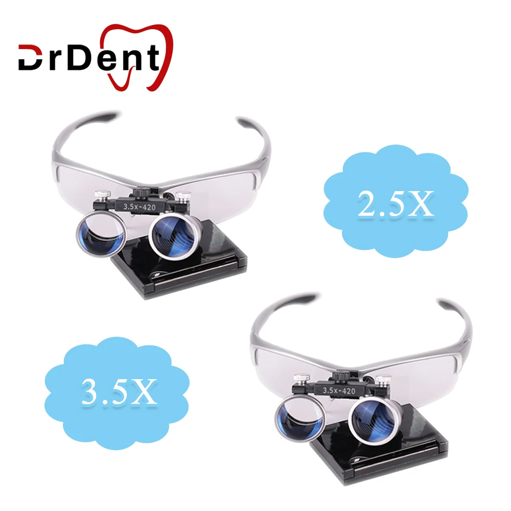 

Drdent Dental Loupes Optical Glass Dentistry Lab Medical Loupe Magnification Binocular Magnifier Surgical odontol 2.5X/3.5X420m