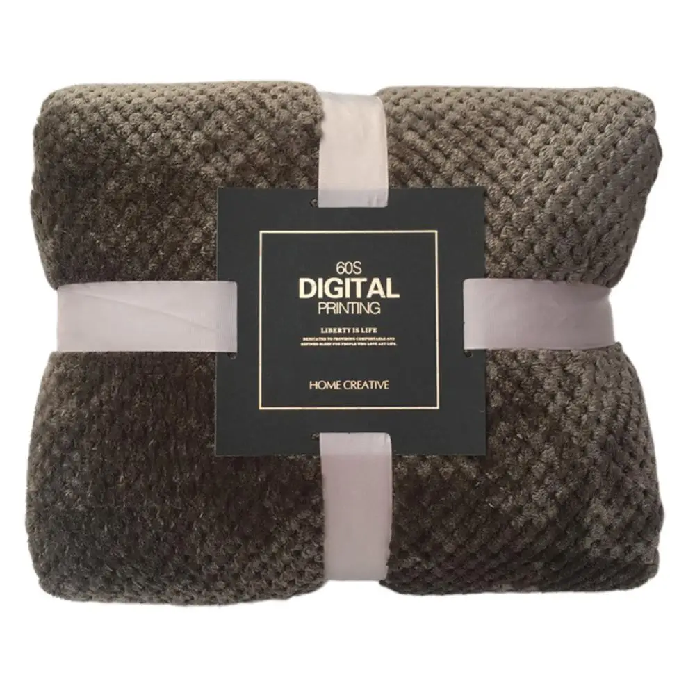 

Winter Warm Mesh Soft Flannel Bed Sofa Carpet Conditioner Blanket Newborn Summer Air Conditioner Blanket