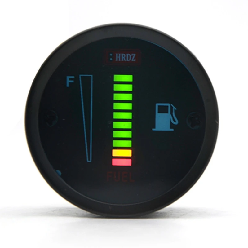 

2" 52mm Universal Motor Motorcycle Fuel Meter Digital 12V System Ratio Gauge LED Light Display Car Level Gauge