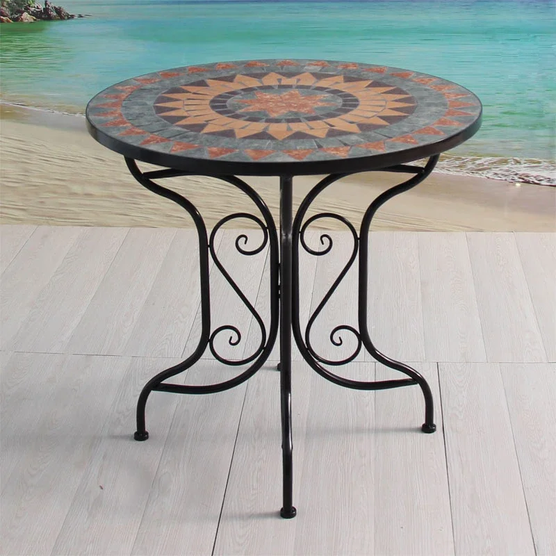 Уличные столы в европейском стиле набор стульев бытовой балкон двор железный