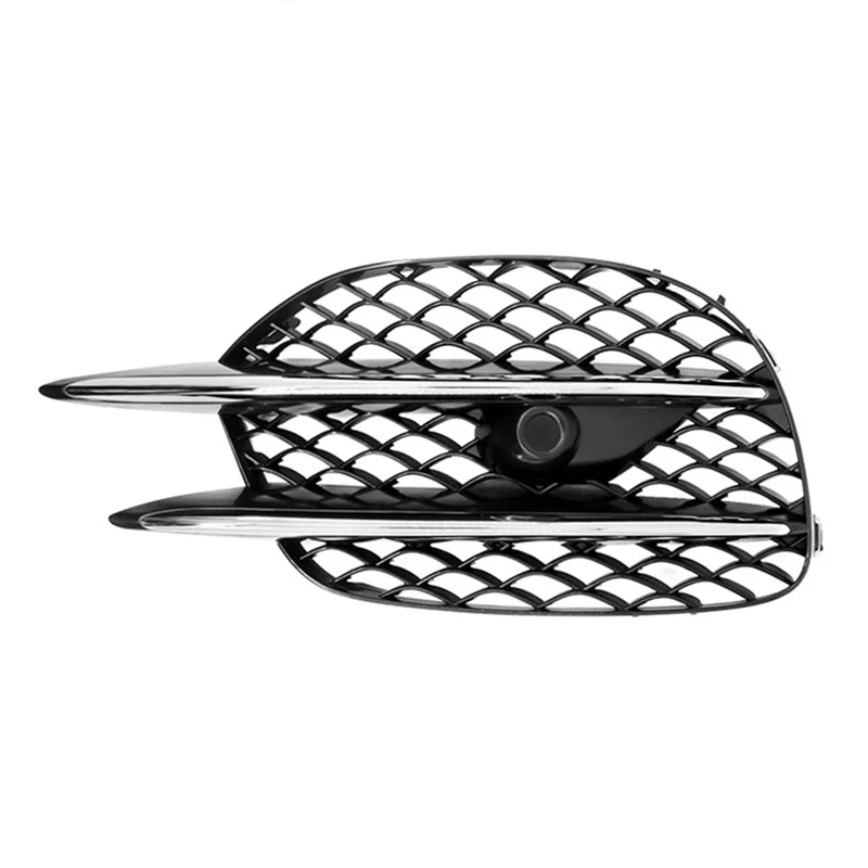 

2228857200 Car Front Left Bumper Fog Light Cover Bezel Grille with Chrome Strip for Mercedes Benz S-CLASS W222 18-19