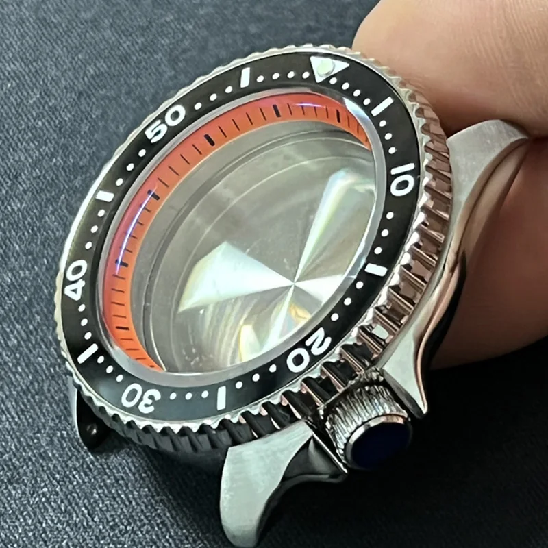 Watch Parts 44.6mm SKX007/009 Stainless Steel Watch Case Sapphire Crystal Ceramic Bezel Fit NH35/36 Movement
