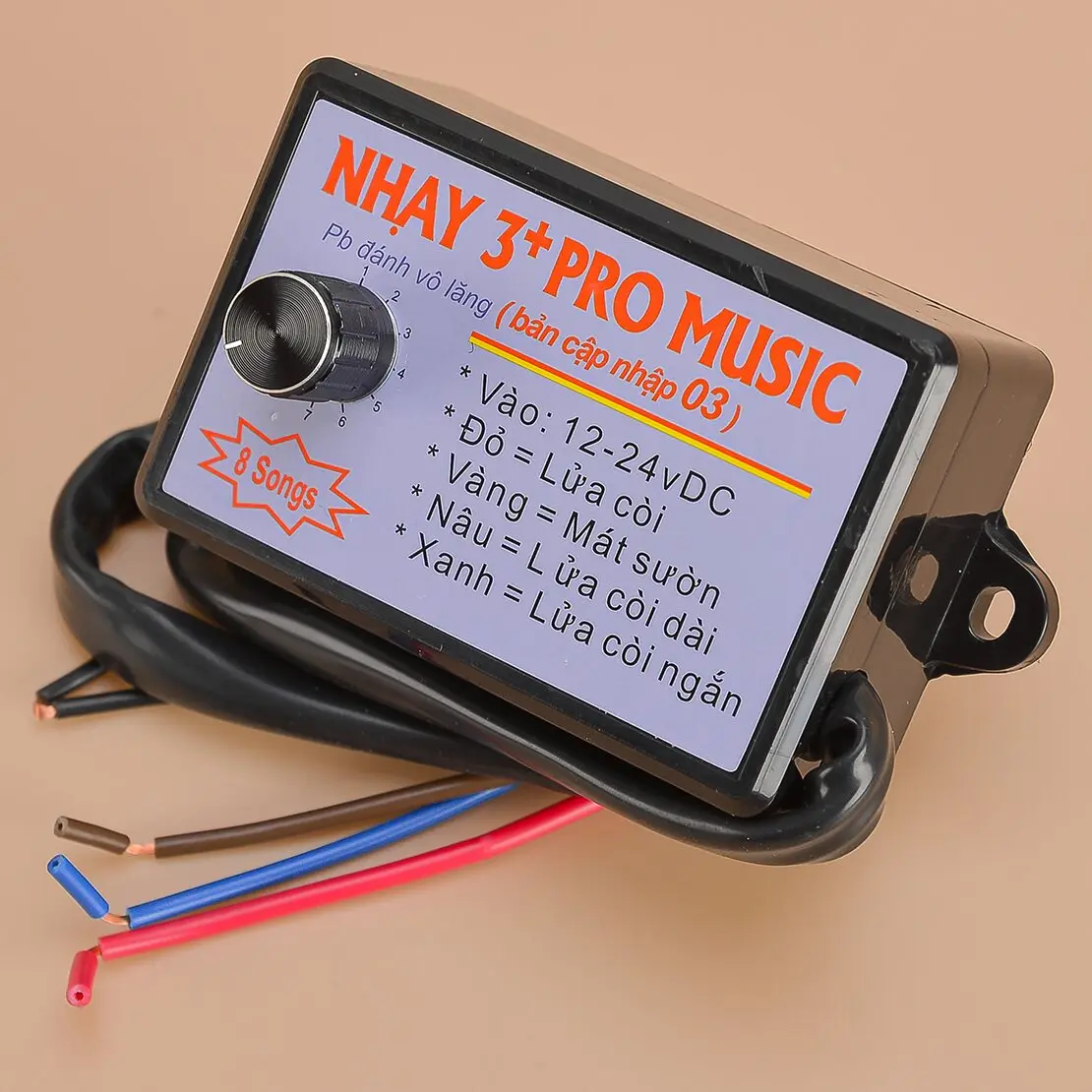 Фото НОВЫЙ Nhay 3 + Pro Music Rapid Horn Relay Controller 12-24 В 8 тонов подходит для мотоцикла, автомобиля, морской лодки №1