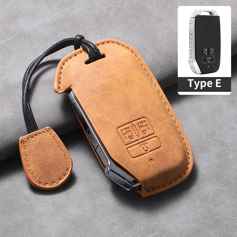 

Кожаный чехол с 7 кнопками для дистанционного ключа автомобиля для Kia Carnival 2021 2022 Sedona Carnival KA4 EX SX LX Fiesta 2023, чехол в виде ракушки