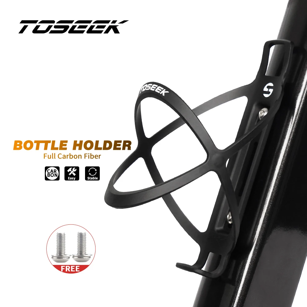 

TOSEEK MTB Bike Bottle Holder Road/ Mountain Gravel Ultralight Bicycle Water Cage Cup Bracket Holder Rack Cycling Drink Parts