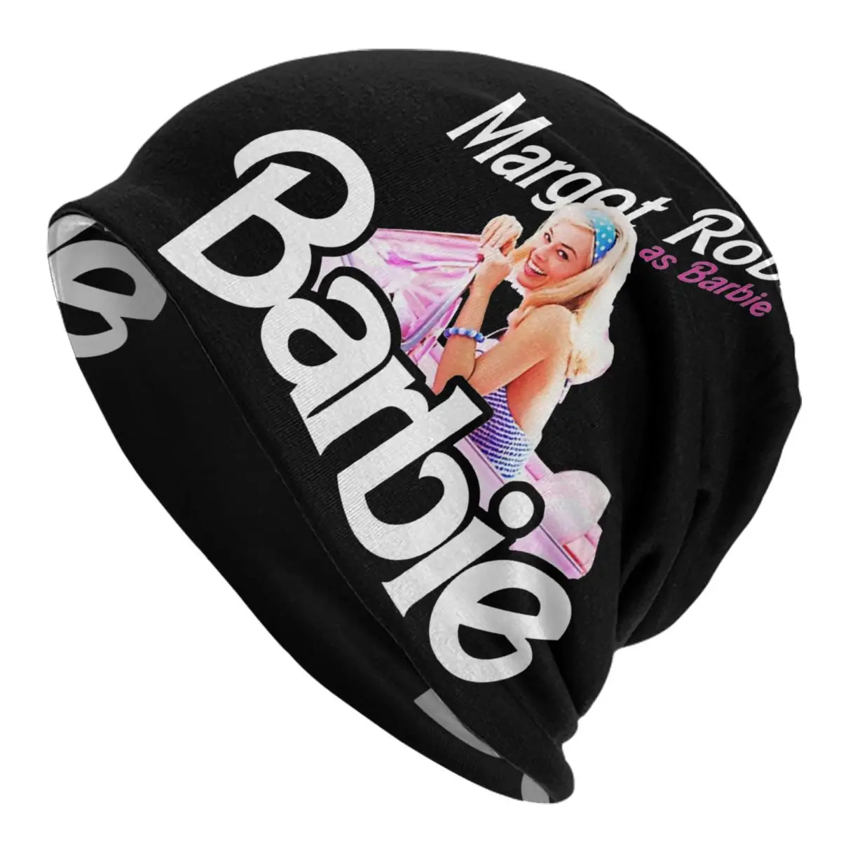 

Margot Robbie Pink Barbi Movie 2023 Skullies Beanies Hat Autumn Winter Men Women Street Cap Warm Head Wrap Bonnet Knit Hat