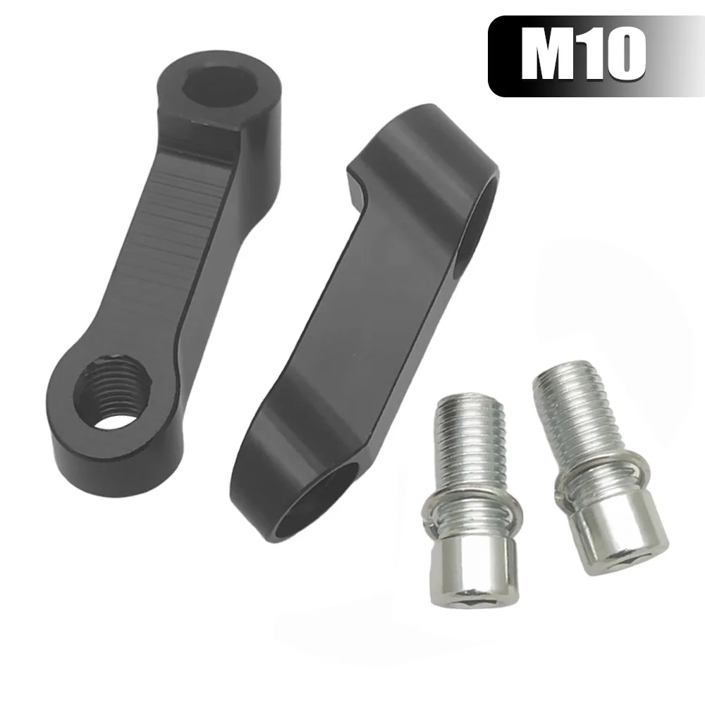 

2 шт., удлинитель зеркал заднего вида для мотоцикла, удлинительный адаптер, модифицированная передняя база передачи, расширительный кронштейн M10 M8