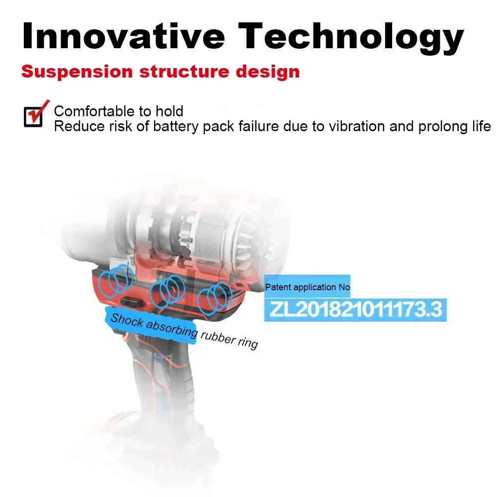 Devon Heavy Duty 5758 Cordless Impact Wrench Brushless 20v Max 1900Nm Torque Adjustable 1700rpm 2200ipm Universal Flex Battery