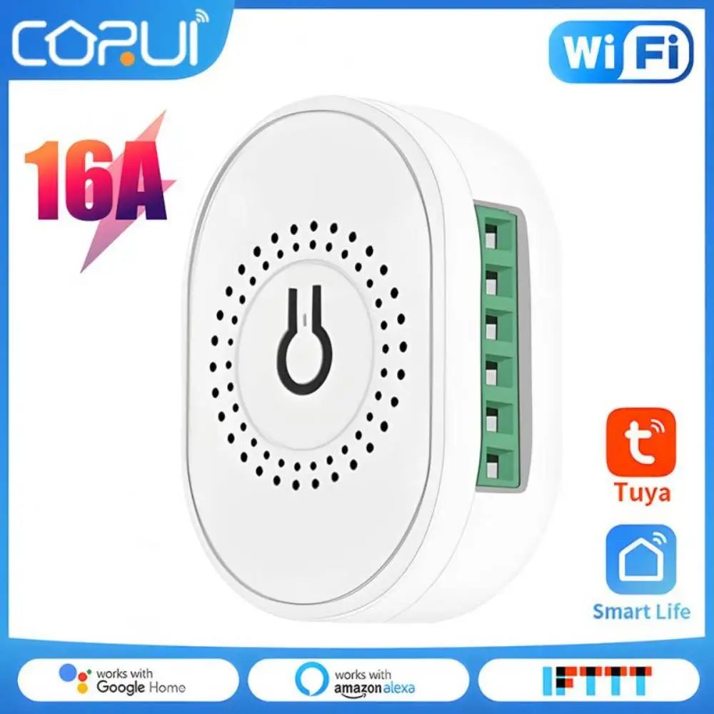 

Модуль переключателя CORUI 16 А, умный Двухкнопочный модуль «сделай сам» для автоматизации, с поддержкой Wi-Fi, с приложением Alexa и Google Assistant