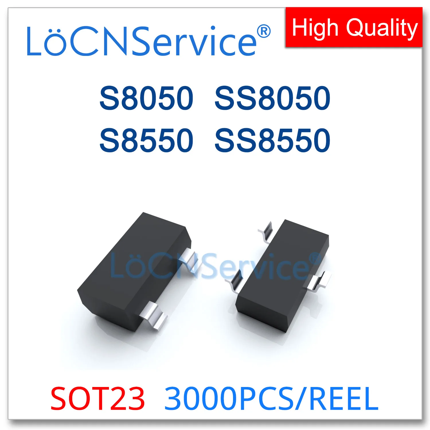 

LoCNService 3000PCS S8050 SS8050 S8550 SS8550 SOT23 NPN J3Y Y1 2TY Y2 500mA 0.5A 700mA 0.7A 1.5A 40V Chinese High quality