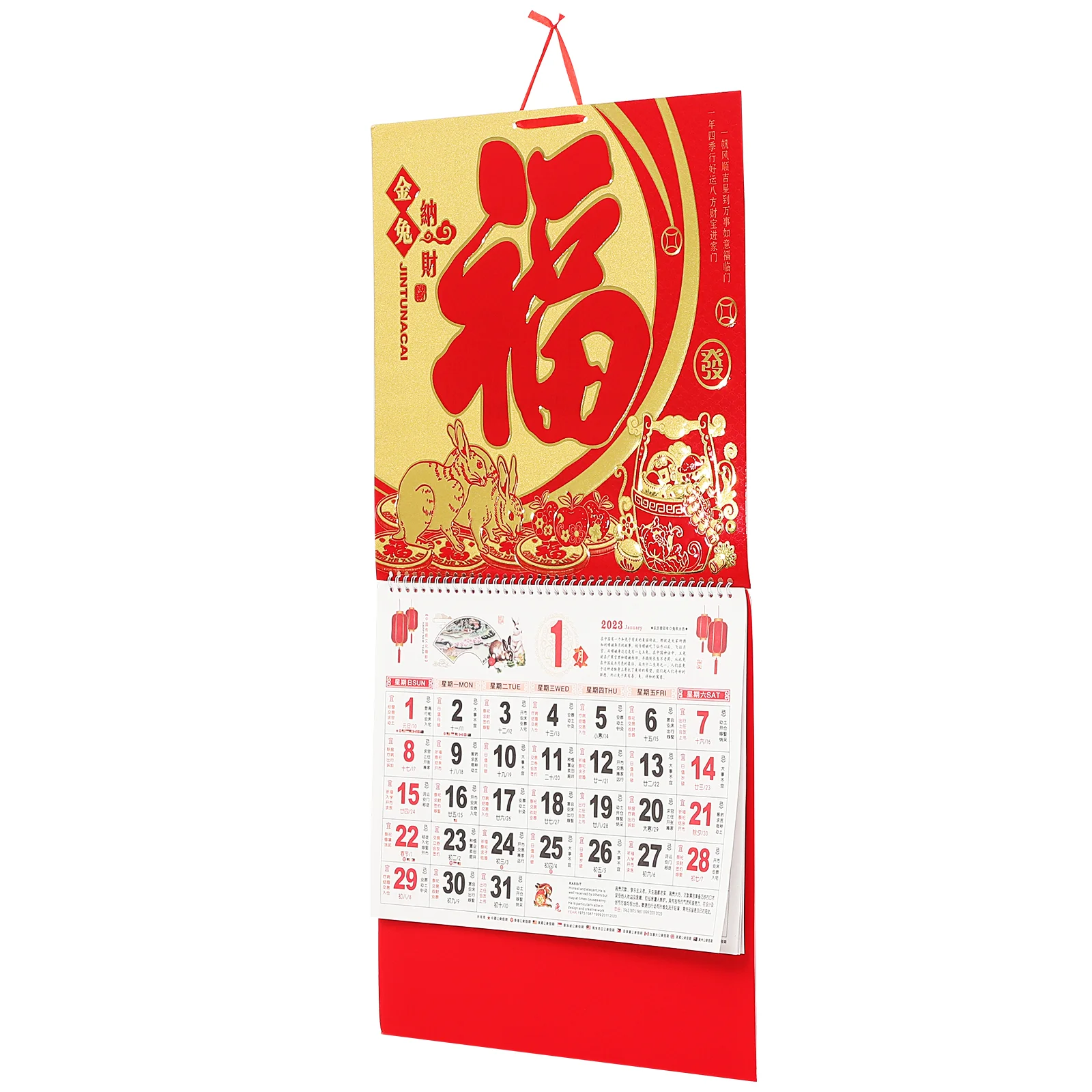 

Calendar Chinese Wall Year New Daily Traditional Calendars 2023 Zodiac Shui Feng Schedule Fook Book Annual Lunar Date Rabbit