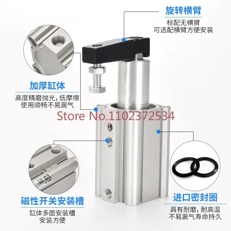 SMC тип QCK поворотный зажимной цилиндр MKB12/16/32-20RL угловой пресс вниз 90-градусный