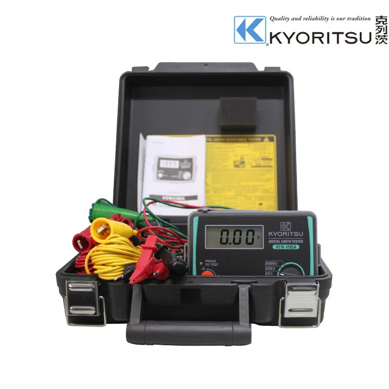 Цифровой тестер сопротивления заземления Kyoritsu KEW 4105AH измеритель с защитой от