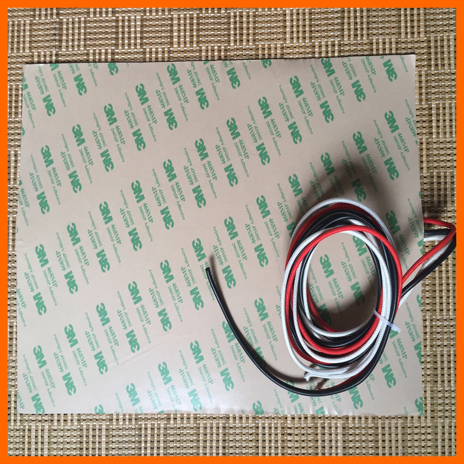 Heater Pad Silicone Rubber Heater Carpet For 3D Printer Heat Bed Warming Electric Pads Red Waterproof 200x300mm 220v 750w