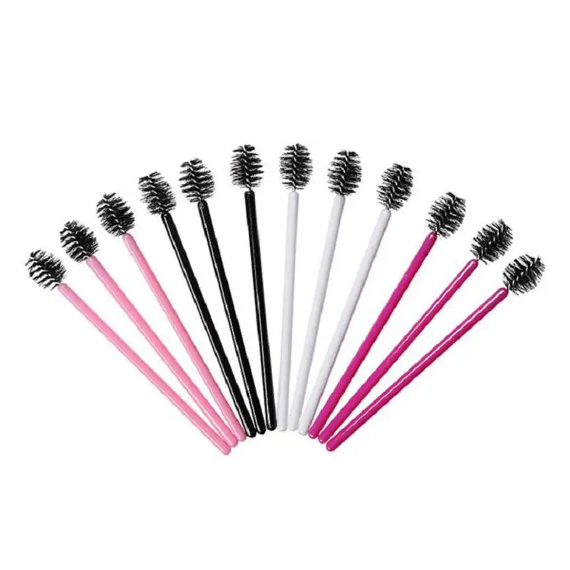 

Goede Kwaliteit Wegwerp 50 Stks/pak Colorful Wimper Make-Up Borstel Mascara Wands Wimper Extension Tool Eyelash brush wholesale