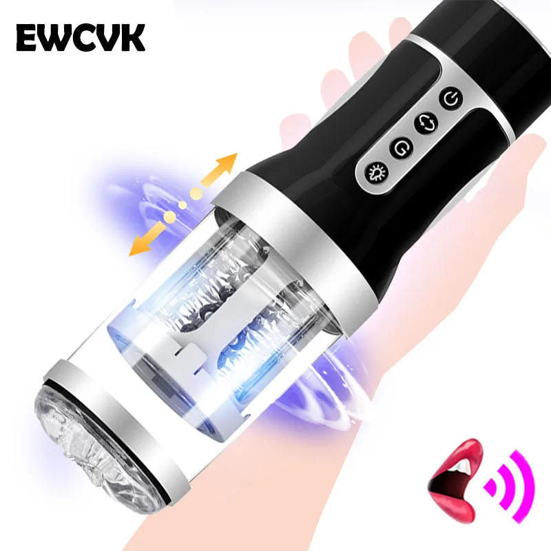 

Automatic Rotation Vibrator Male Masturbator Voice Interaction Real Vagina Massage Sucking Masturbation Cup Sex Toys for Men