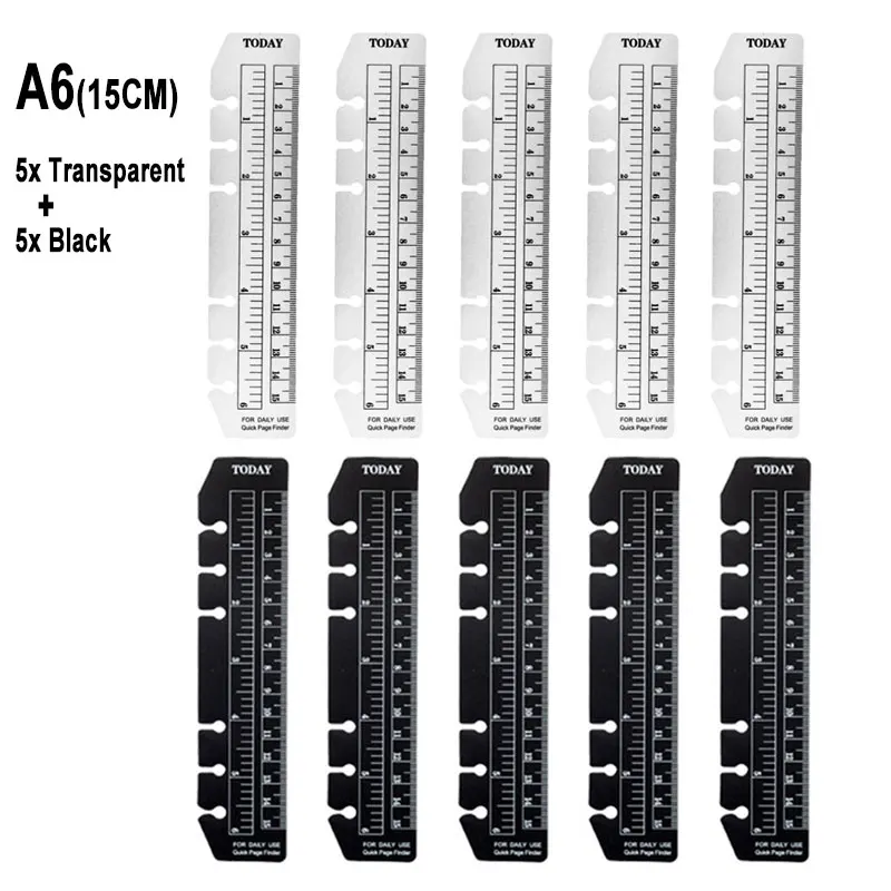 

Матовые закладки A5/A6 с линейкой, 5/10 шт