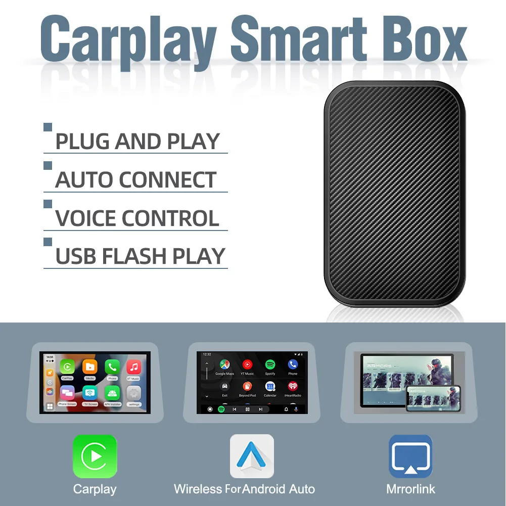 

Адаптер USB Type-C Ai Box Built-in GPS из углеродного волокна Carplay с беспроводным адаптером Carplay 1.0a Высокое качество Новинка