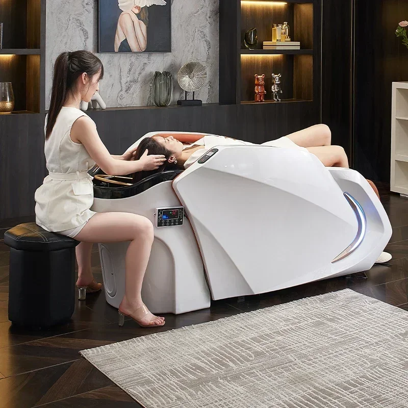 Электрическая умная массажная кровать с шампунем косметическая парикмахерская