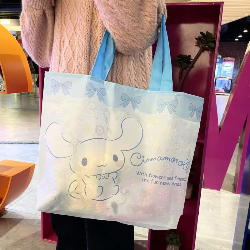 

Складная Экологически чистая сумка для покупок Sanrios My Melody Kuromi Cinnamoroll почтовая сумка через плечо