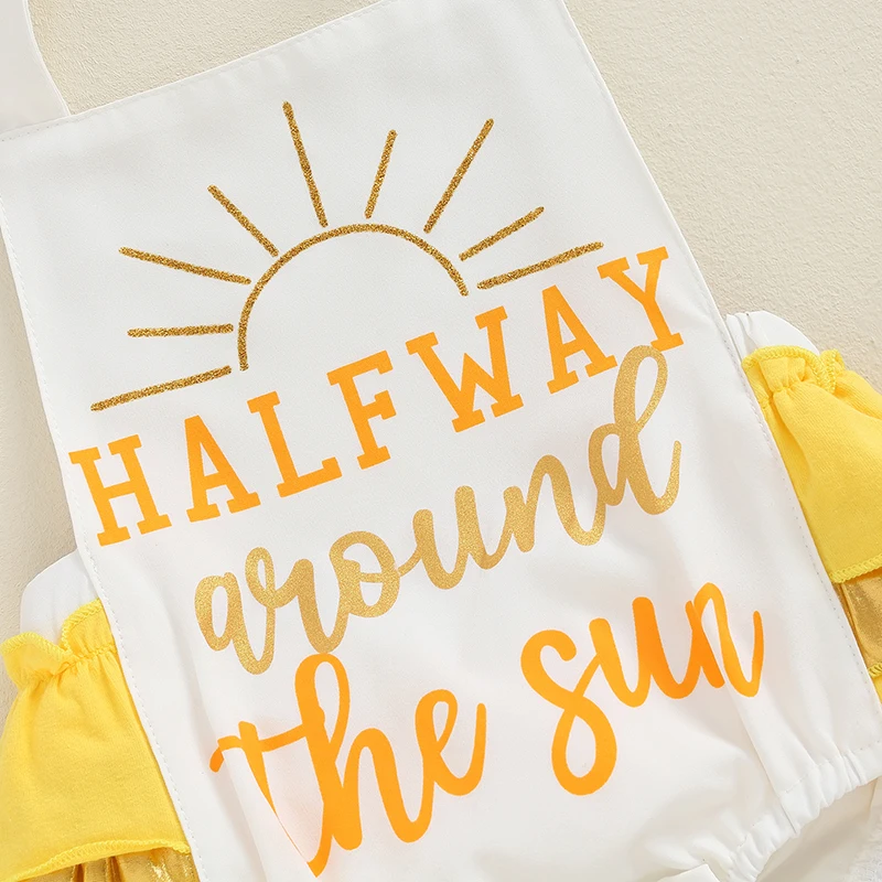 Детский летний комбинезон с оборками и повязкой на голову