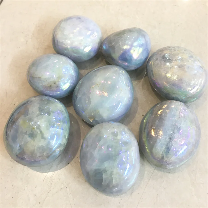 Натуральный драгоценный камень высокого качества хрустальный aura blue celestite Пальма