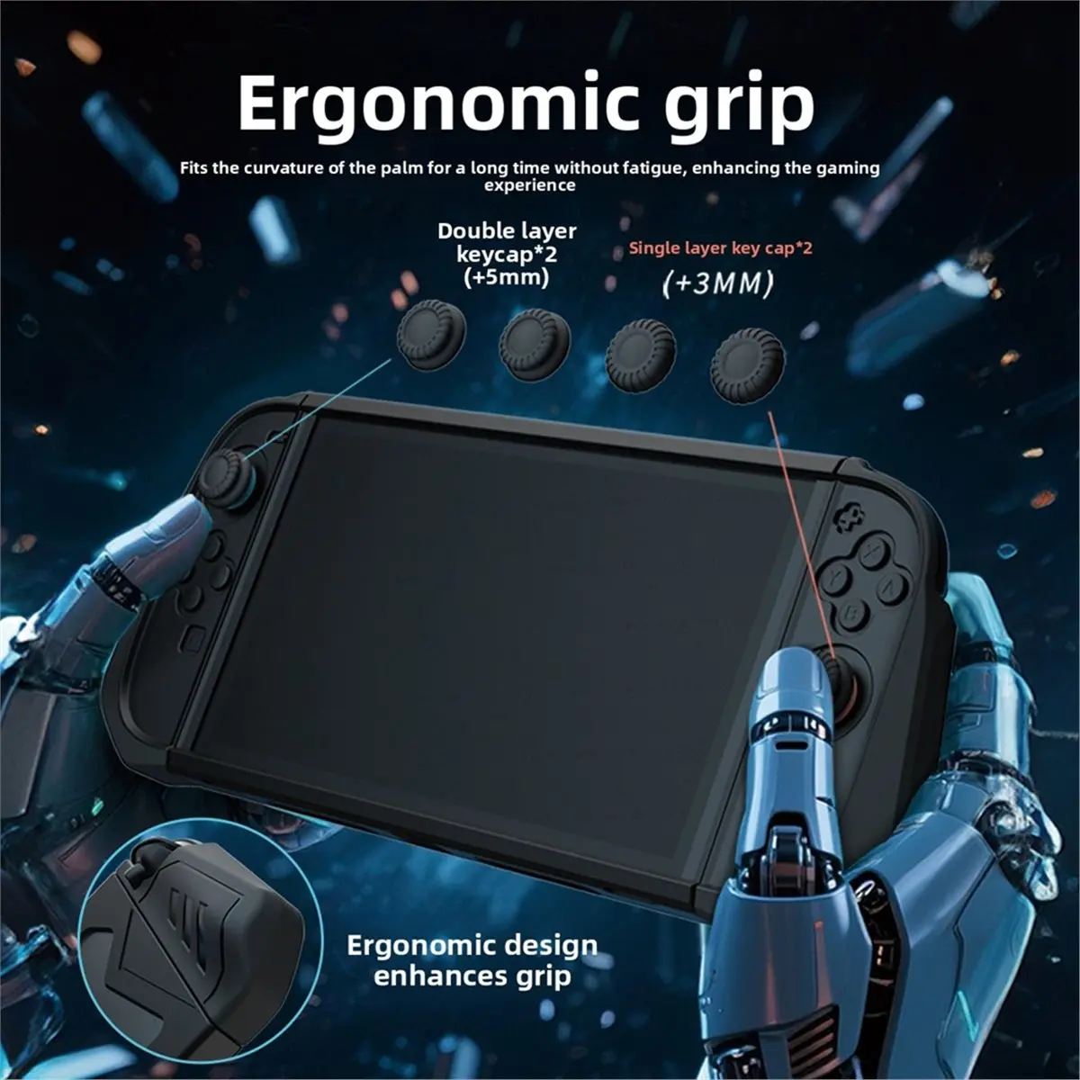 Фото Защитный чехол OKgood из ТПУ для Nintendo Switch 2: Ударопрочный, противоударный, с полной защитой, аксессуар для игровой консоли Nintendo NS2 №5