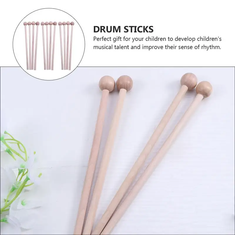 

12pcs Wooden Mallets Percussion Sticks Xylophone Glockenspiel Mallets Supplies