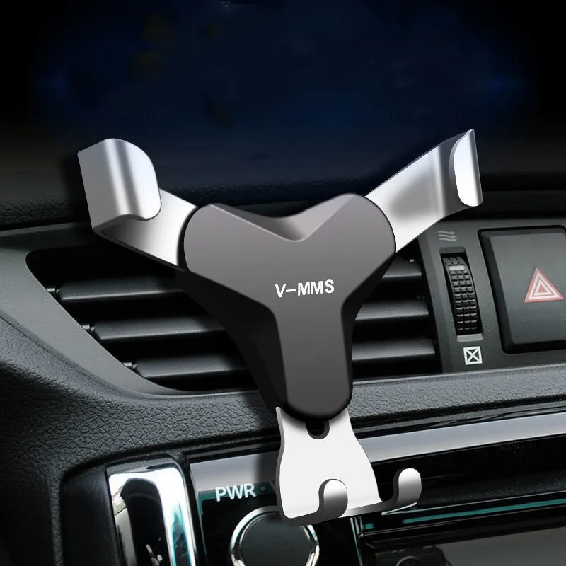 

Cellphone Bracket Double Triangle Fixation Multifunctional Gravity Car Air Vent Phone Stand for Auto Phone Accessories Holder